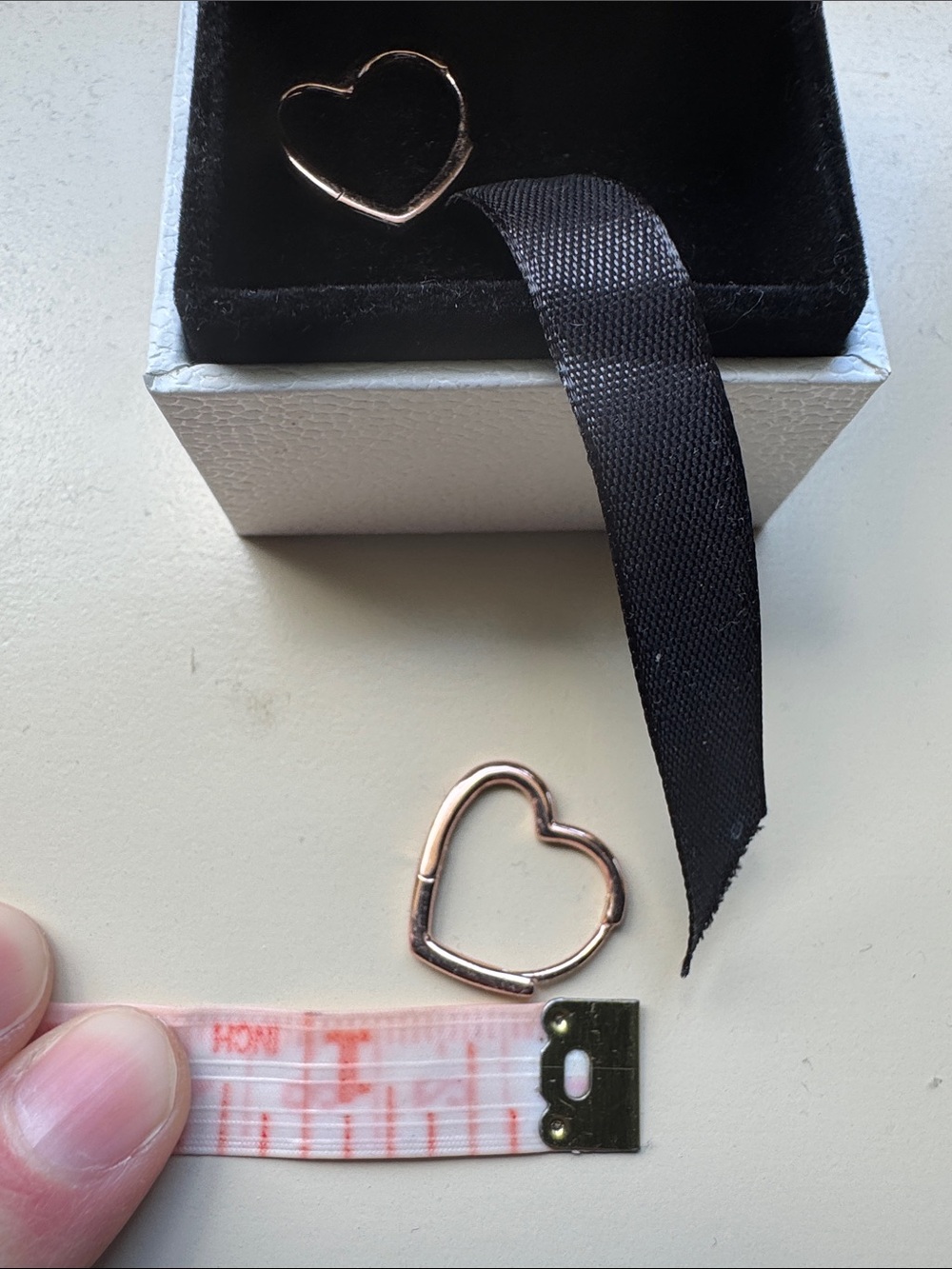 Pandora Rose Gold Asymetrical Heart Hoop Earrings - Women Jewelry - Picture 8 of 8